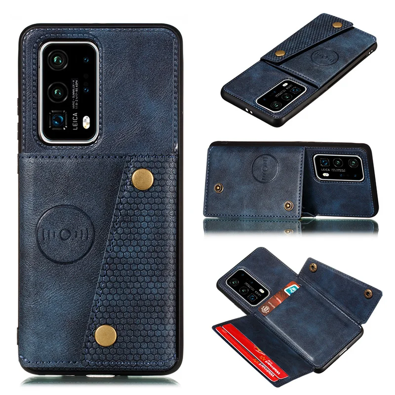 Автомобильный кожаный флип чехол на магните для Huawei P30 Mate 30 Pro P20 Lite кошелек задняя
