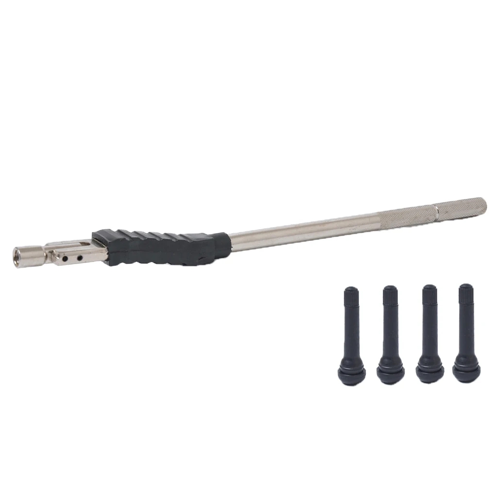 Steel Valve Stem Puller W/ Rubber Block Tire Changer+ 4x TR418 Rubber