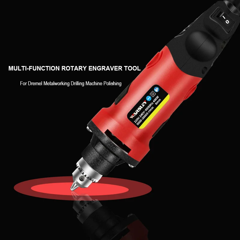 30000RPM 400W Electric Drill Mini Engraver With 6 Variable Speed For Dremel Metalworking Drilling M