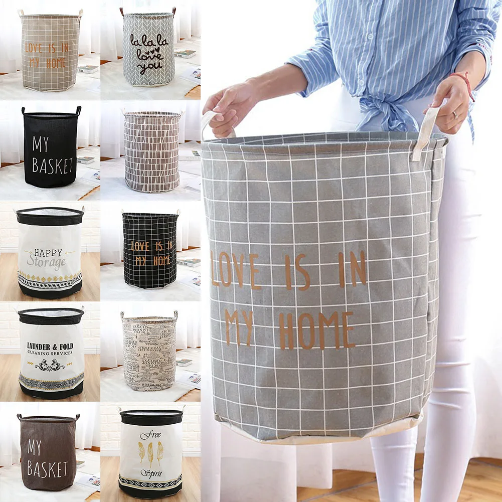 

Waterproof Storage Basket Organizer Container for Office Bedroom Laundry Convenient Storage Foldable DC120