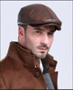 Men's First Layer Cowhide Leather Hat Winter Berets Male Warm Ear Protection Cap 100% Genuine Leather Dad Hat Wholesale Leisure 2