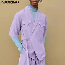 

Handsome Well Fitting New Men's Solid All-match Simple Suit Casual Streetwear Fashion Hot Sale Long-sleeved Blazer S-5XL INCERUN