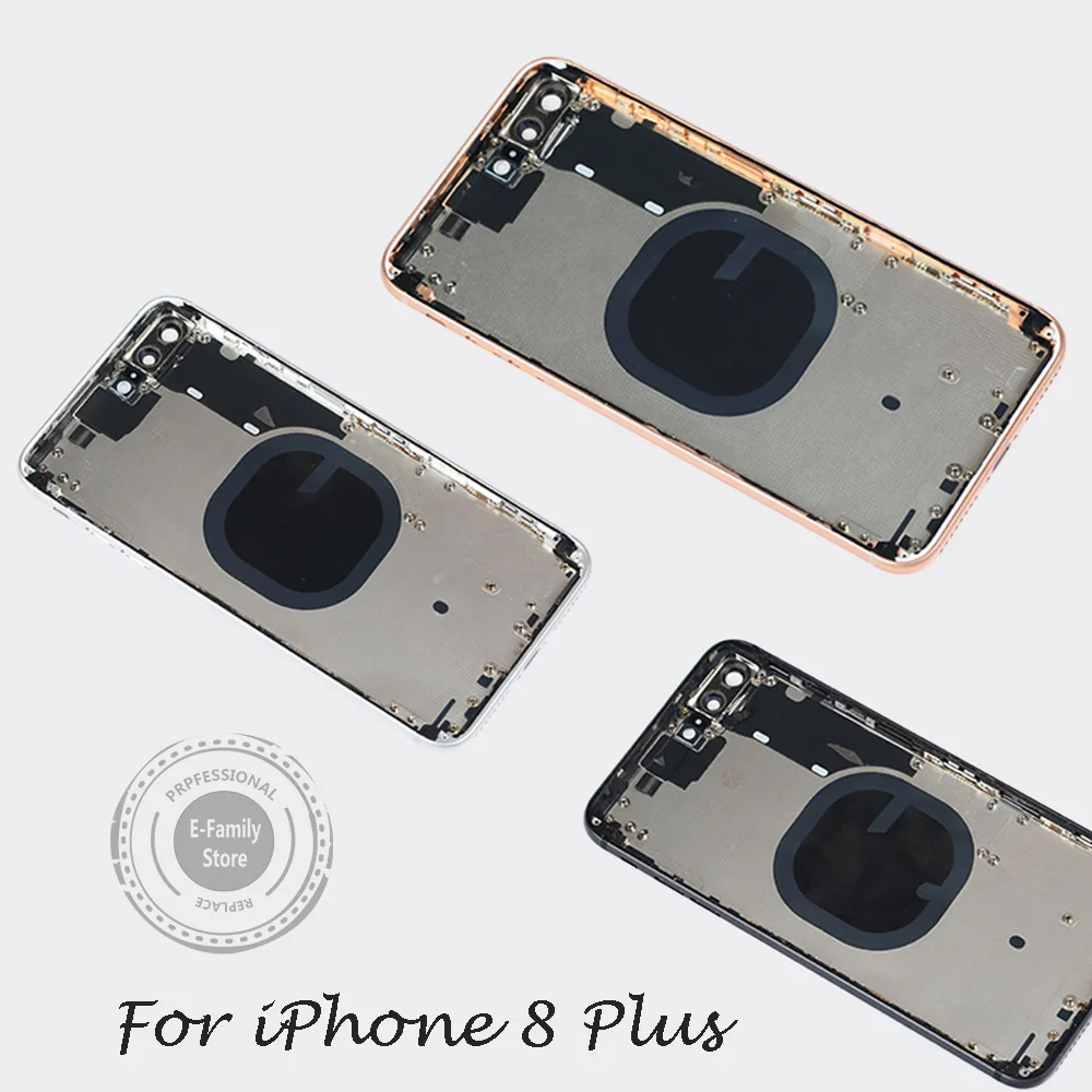 Для iPhone 8 8G 8 Plus 8 P батарея задняя крышка Дверь задняя крышка+ средняя Рамка для iPhone X XR Корпус чехол с sim-лотком боковые ключи