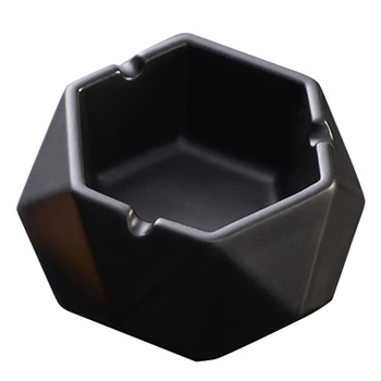 

Simple Ceramic Black Ashtray Home Living Room Office Ashtray