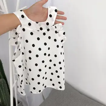 

2020 New Style Girls Dots T-Shirt Summer Cotton Fashion Girls Top 1-6t QH291