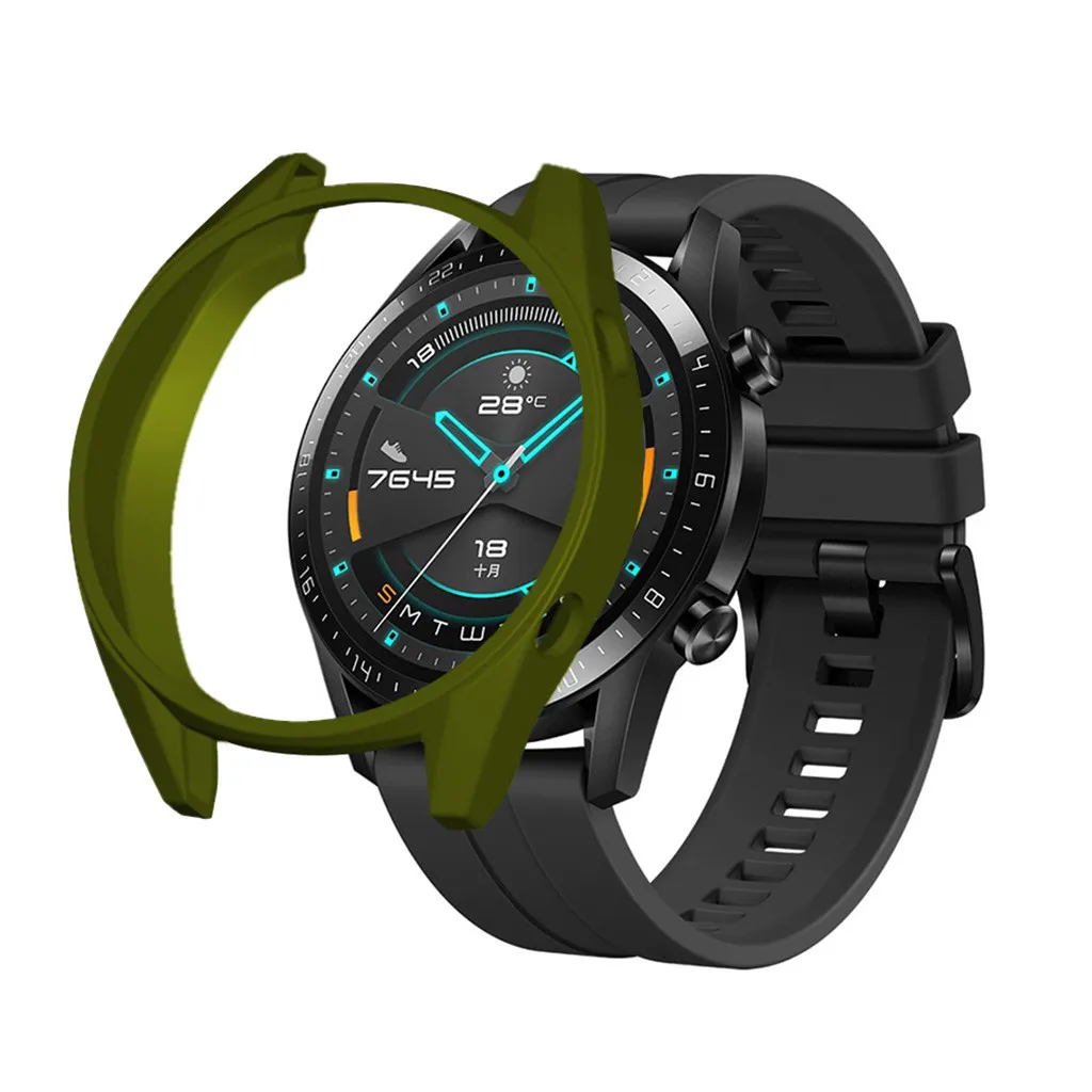 TPU Тонкий мягкий защитный бампер чехол для часов для huawei-Watch GT2 46 мм - Цвет: AG