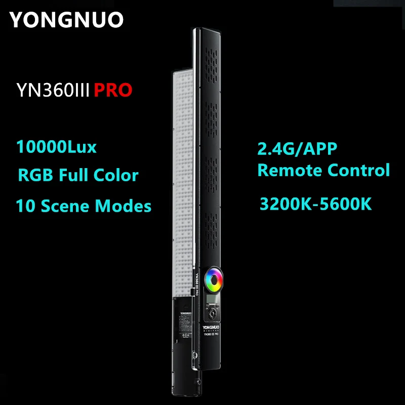 YONGNUOYN360III PRO светодиодный светильник для видеосъемки сенсорный с дистанционным