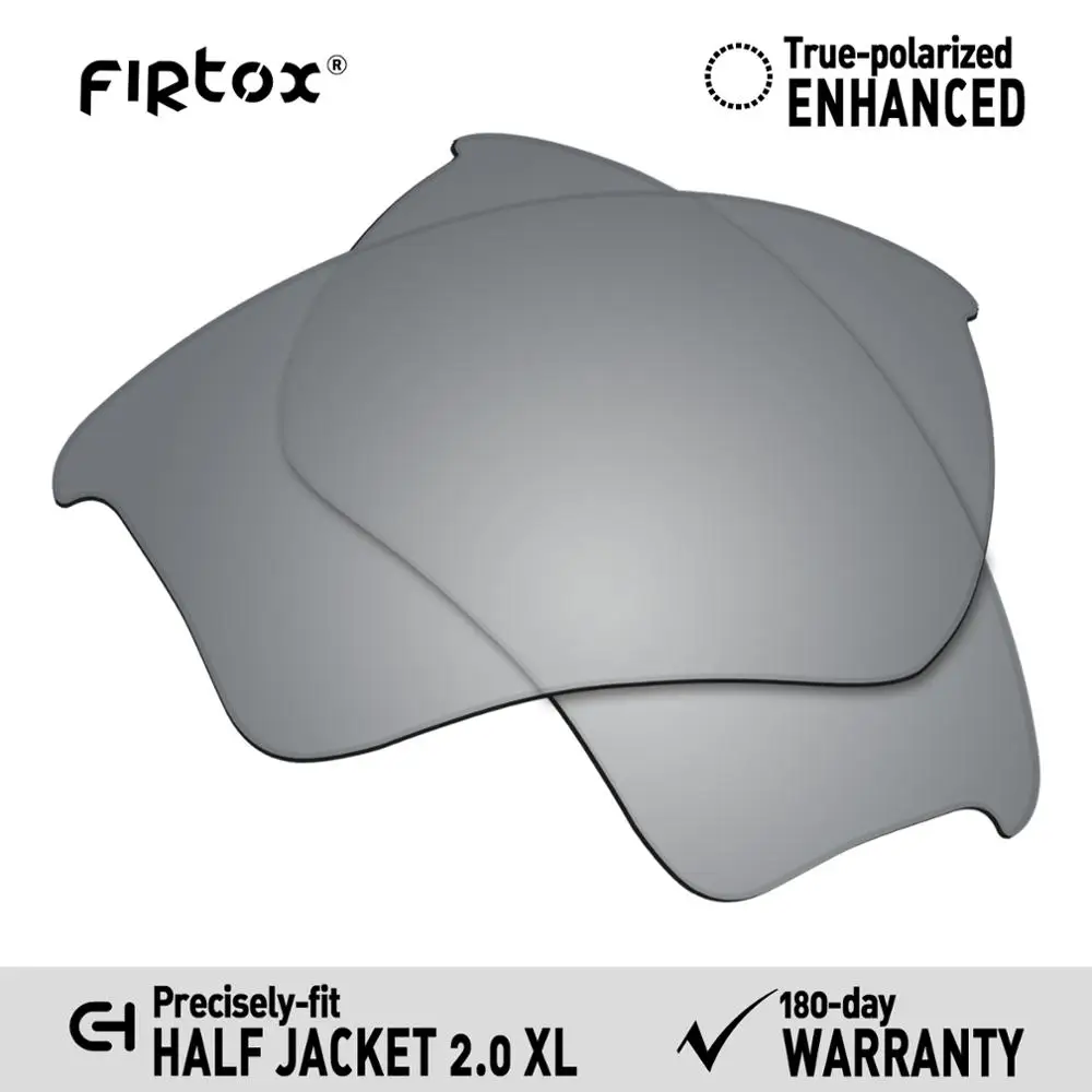 Silver-Polarized Firtox настоящие поляризованные Сменные рассеиватели UV400 для солнцезащитных очков-половина Куртки Окли 2,0 XL OO9154(Только Совместимые линзы)-несколько - Цвет линз: Silver-Polarized