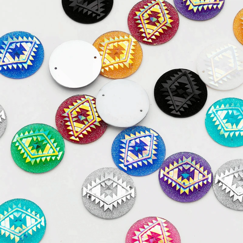 Taidian плоская обратная сторона смолы пришить Rhinstone для родного бисера серьги 20