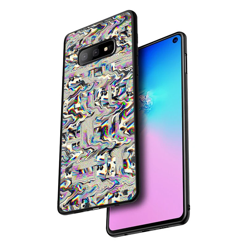 Силиконовый чехол для телефона EWAU с абстрактными блестками Samsung S6 S7 Edge S8 S9 S10 Note 8 9