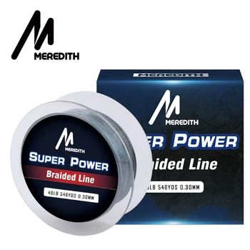 

MEREDITH 500M 4 Strand Carp Fishing Braided Fishing Line 10-40LB 4 Colors Multilament Braid Line for Lake/River Fishing