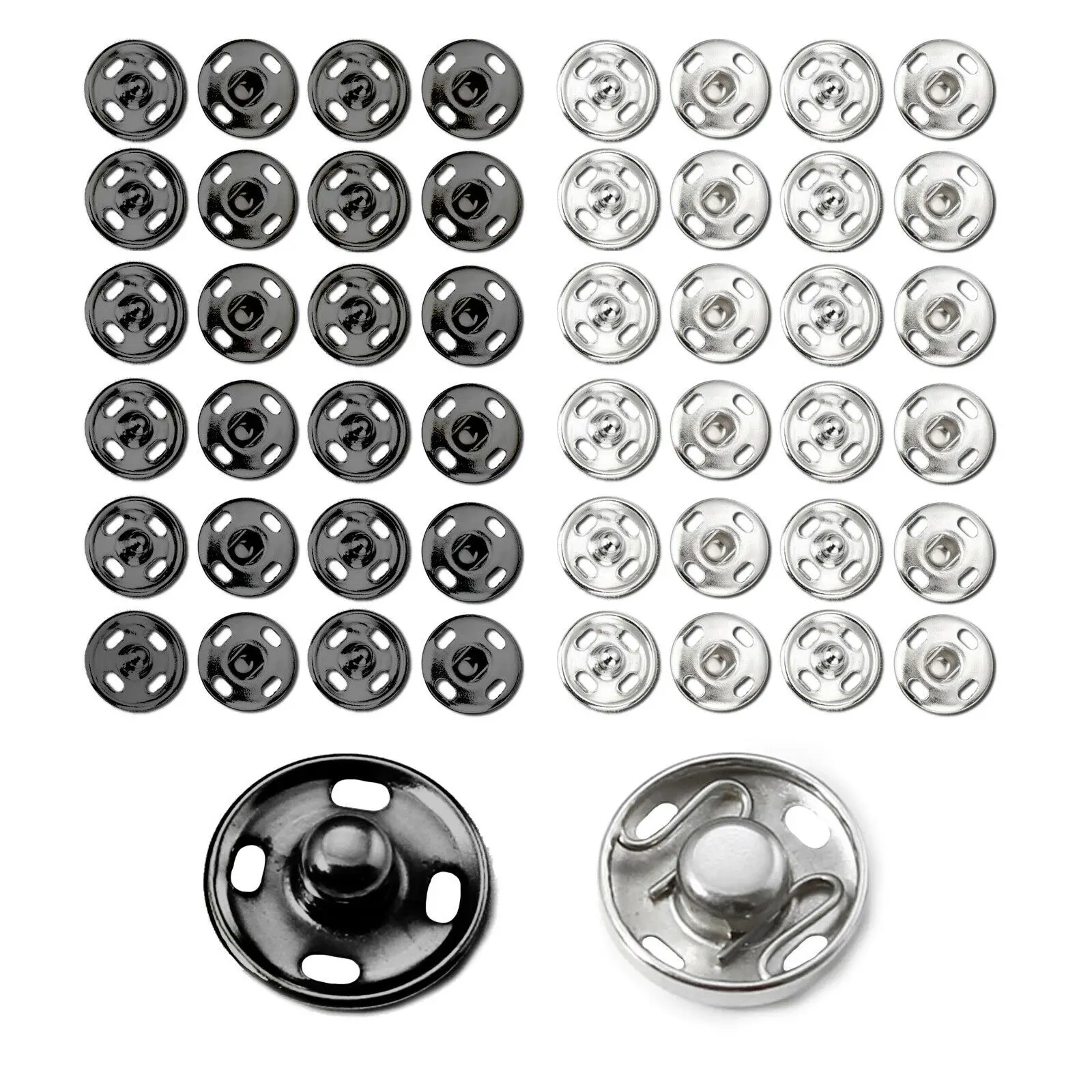 

Metal Snap Fastener Clip Popper Buttons Spring Press Studs Se on Sewing Fabric