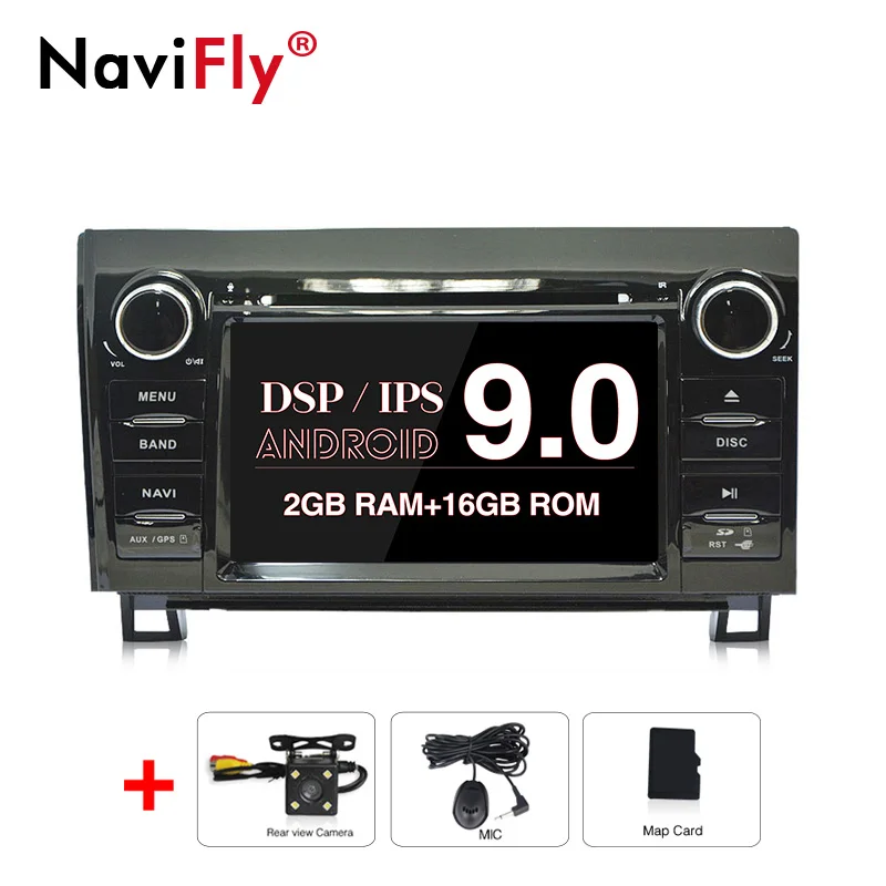 Ips DSP 8Core 4+ 64G Android 9,0 Автомобильный dvd Радио мультимедийный плеер для Toyota Sequoia Tundra gps навигация wifi 4G - Цвет: 4Core 2 16G Camera