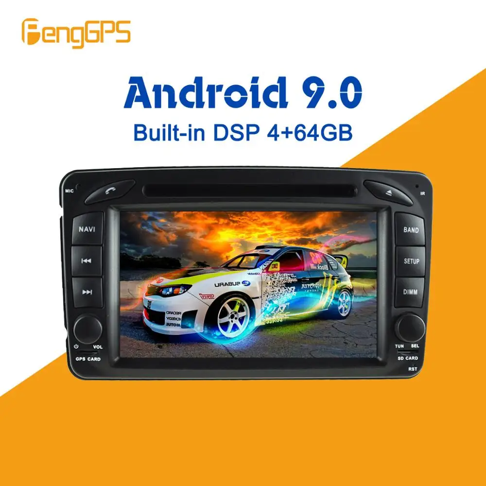Android 9.0 4 + 64 Гб Встроенный DSP автомобильный мультимедийный DVD плеер GPS радио для