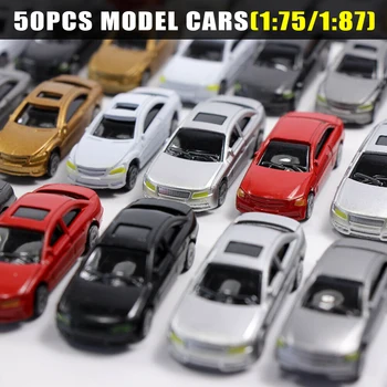 

50pcs Model Car For HO Scale Simulation Toy DIY Miniature Plastic Sand Table Kids Gift Scenery Diorama Building Static Durable