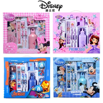 

Disney Stationary Set Minnie Mickey Marvel Sofia The First Stationery Box Pencil Eraser Learn Notebook Kettle Kindergarten Gift