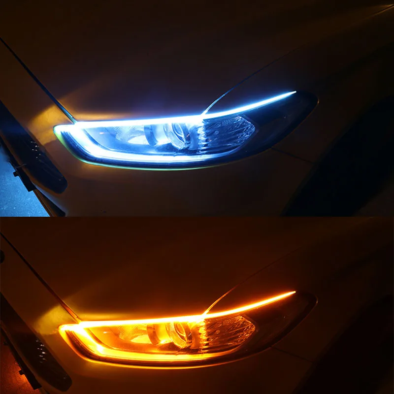 2 шт. автомобильный DRL светодиодный дневные ходовые огни автоматический поток