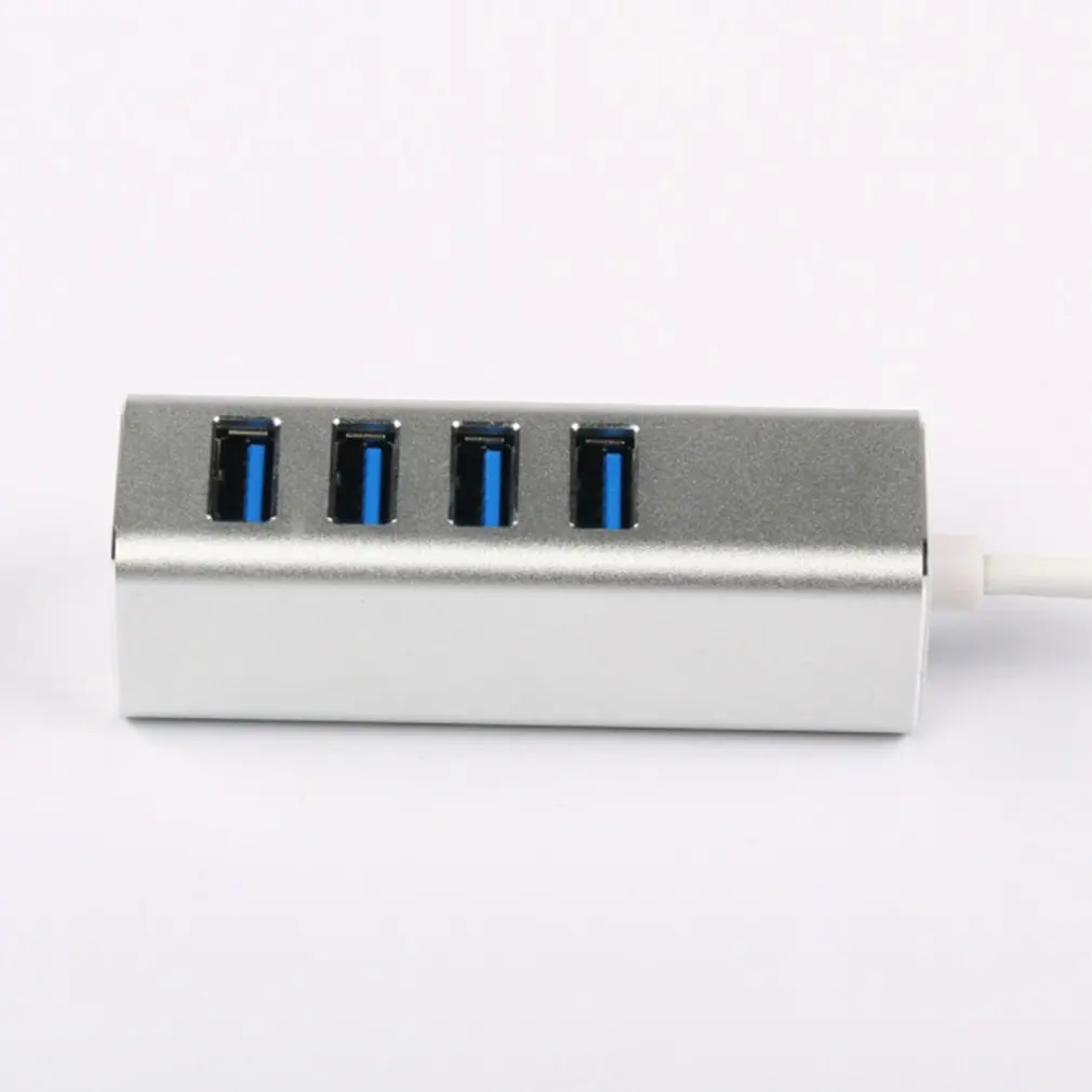 Алюминиевый USB 3,0 концентратор Высокоскоростной 4 порта адаптер питания 5 Гбит/с скорость передачи для компьютера, ноутбука, ПК Usb концентраторы