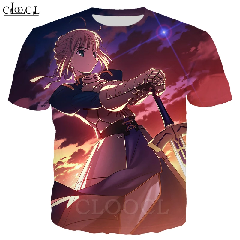 Модные аниме Fate Stay Night футболки мужская одежда 3D принт толстовка с капюшоном для