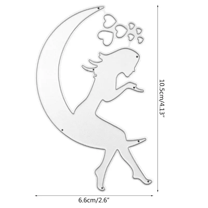 Прямая поставка. Металлические штампы Moon Star Girl трафарет скрапбукинг сделай сам
