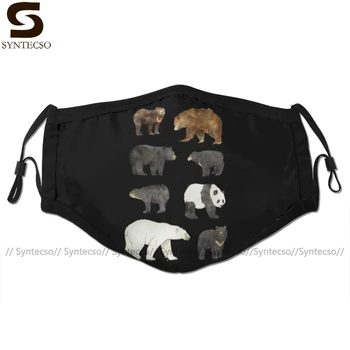 

Polar Bear Mouth Face Mask Bears Facial Mask Cool Kawai with 2 Filters for Adult