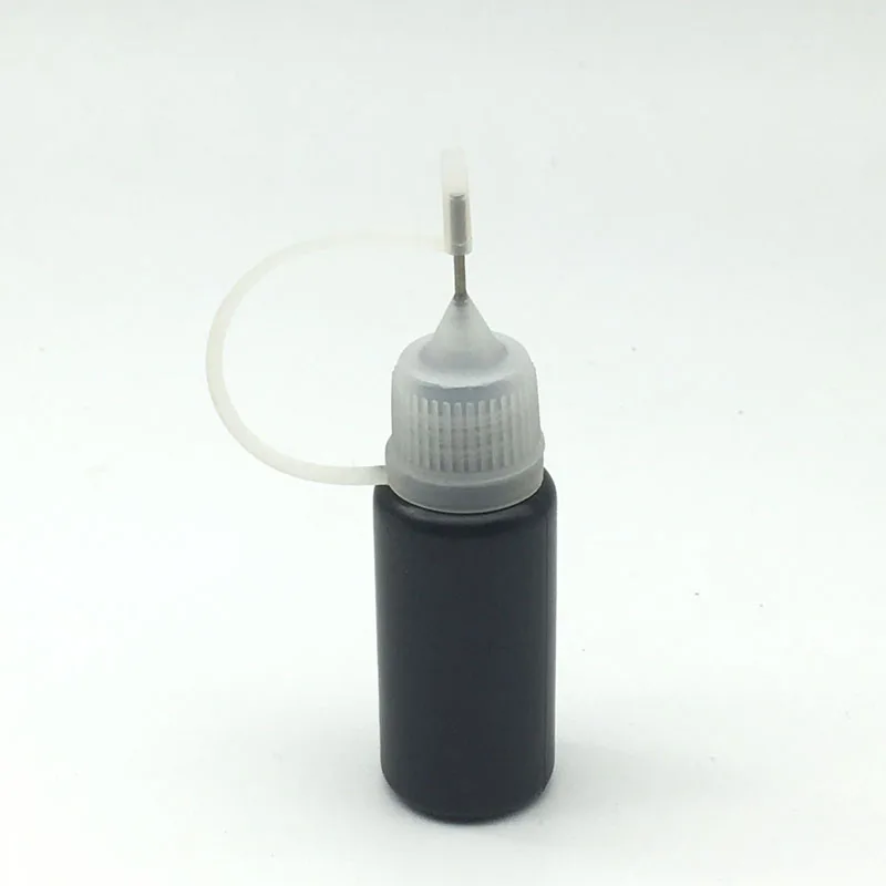 10 мл Squeeze пустой черный pe пипетка Бутылки с колпачки для игл Пластик иглы бутылки жидкость для электронной сигареты флакон 2 шт - Цвет: White