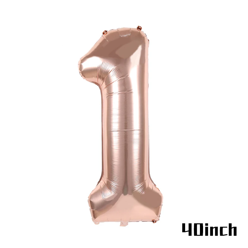 1pcs 40inch WEIGAO вечерние одноразовые столовые приборы набор Розовое золото бумажный стаканчик, тарелка принадлежности для соломинок для детей день рождения Декор Детские Вечерние - Цвет: 1pcs 40inch