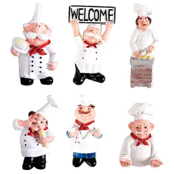 

3D Resin Chef Cook Bread Refrigerator Magnet Fridge Home Kitchen Decoration Accessories Travel Souvenir Gift