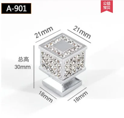 1PC Home Kitchen Decor Modern Diamond Crystal Drawer Cabinet ts (19)