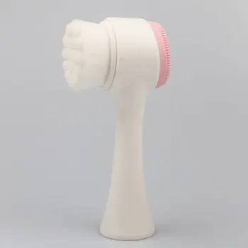 

Double Sides Silicone Facial Cleansing Brush Portable Size 3D Face Cleaning Massage Tool Facial Vibration Skin Care Brush