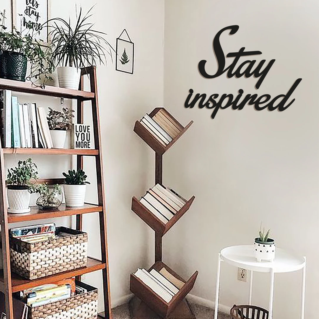 

Metal Wall Decor and Art, Stay inspired, Interior Design Writings, Words Wall Decor, Metal Phrase