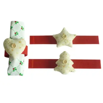 

Christmas Tree Napkin Set Christmas Love Pentagram Printed Snowflake Non-woven Fabrics Christmas Napkin Set SHJ #