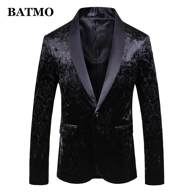 

Batmo 2019 new arrival high quality printed casual blazers men,men's casual suits,printed men's jackets plus-size 1911