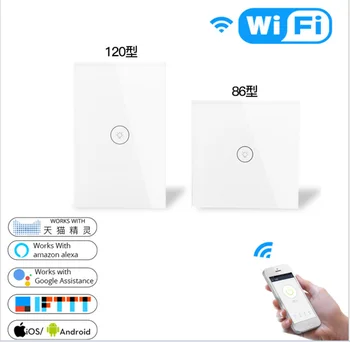 

Touch Switch Smart Light Switch glass Panel Wall interruptor 1/2/3 Gang wifi US/EU Standard Work with Alexa Google life Home