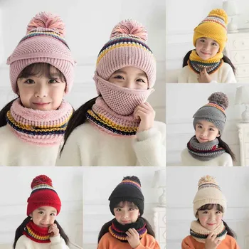 

Are you sure not to click in and see Girls Winter Plus Velvet Children's Knit Hat Bib Mask Three-Piece Warm Thick Hat 2020