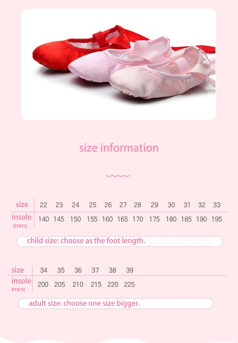 Ballet Shoes Dance Shoes Satin Ballet Slippers Ribbon Tie Up