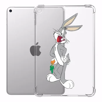 

Case for iPad 10.2 10.5 in iPad Air 3 Rabbits Cases Transparent Silicone Reinforced Corners Soft Cover for iPad Mini 1 2 3 4 5