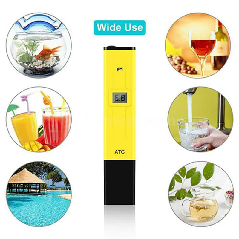 Portable PH Level Test Pen Digital LCD PH Meter Electrode Sensor Reader