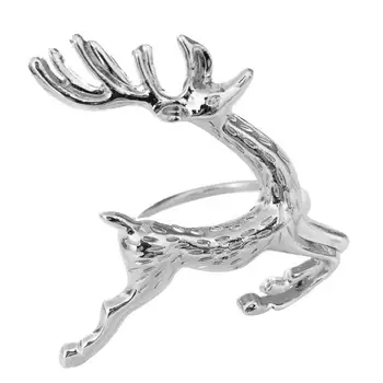 

1Pc Christmas Elk Napkin Ring Stand Alloy Fawn Napkin Button Napkin Ring Wedding Christmas Party Decorations