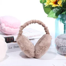 Новые модные меховые однотонные женские теплые наушники на осень и зиму, удобные теплые наушники для ушей, милые меховые наушники унисекс для катания на лыжах