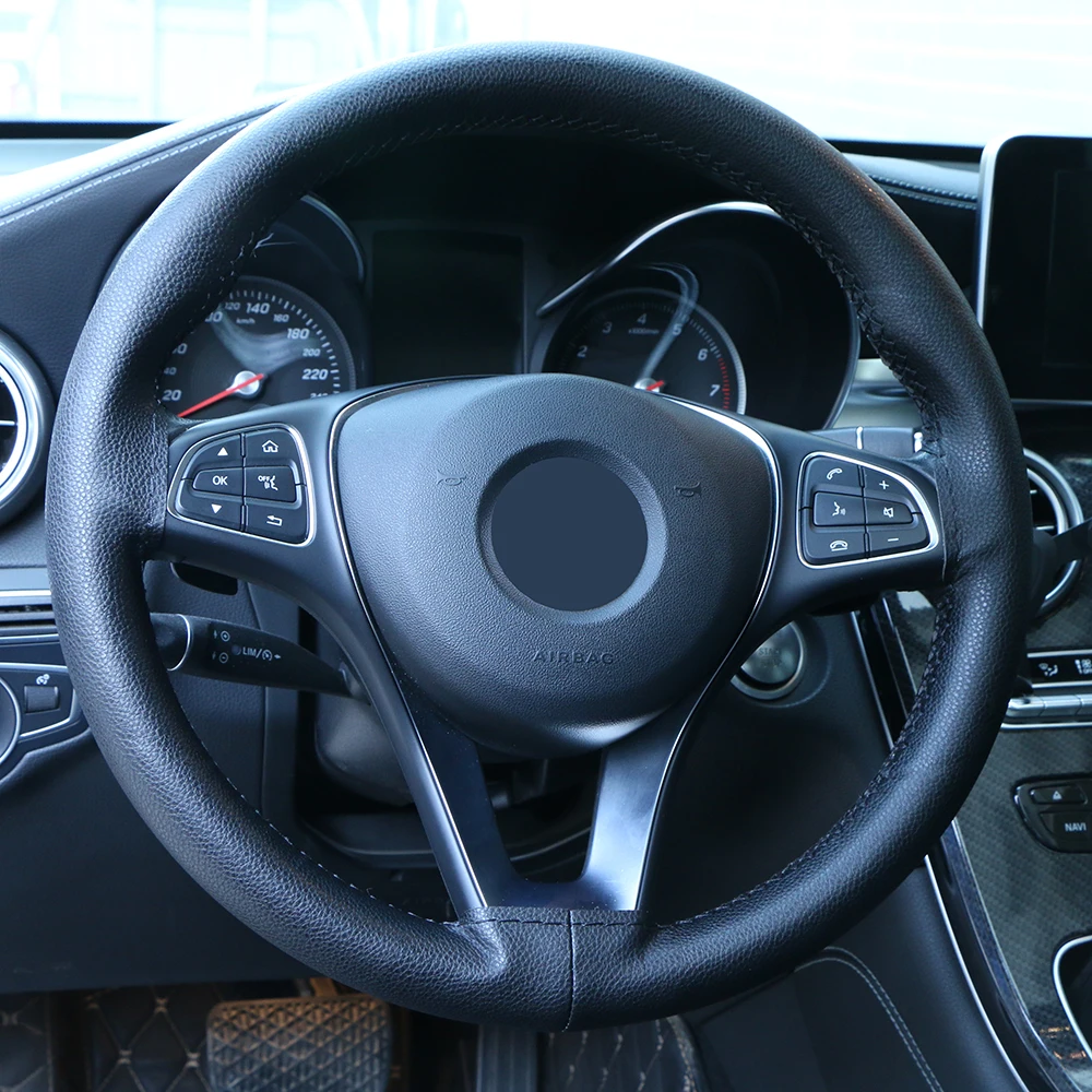 Универсальный чехол рулевого колеса автомобиля искусственная кожа оплетка