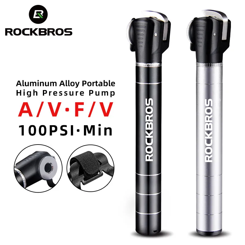 

ROCKBROS Portable MTB Bicycle Pump Mini Ultralight Aluminum Alloy Bike Pump Cycling Tire Inflator Air Pump Bicycle Accessories