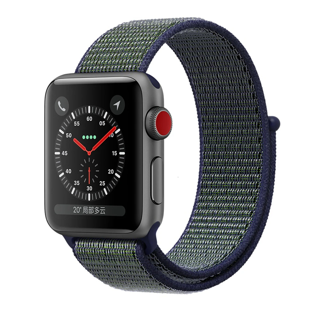 Нейлоновый ремешок для Apple Watch series 5 44 мм iwatch 42 мм ремешок 38 мм 40 мм iwatch sreies 4 3 2 pulseira браслет ремешок для часов - Цвет ремешка: Midnight Fog