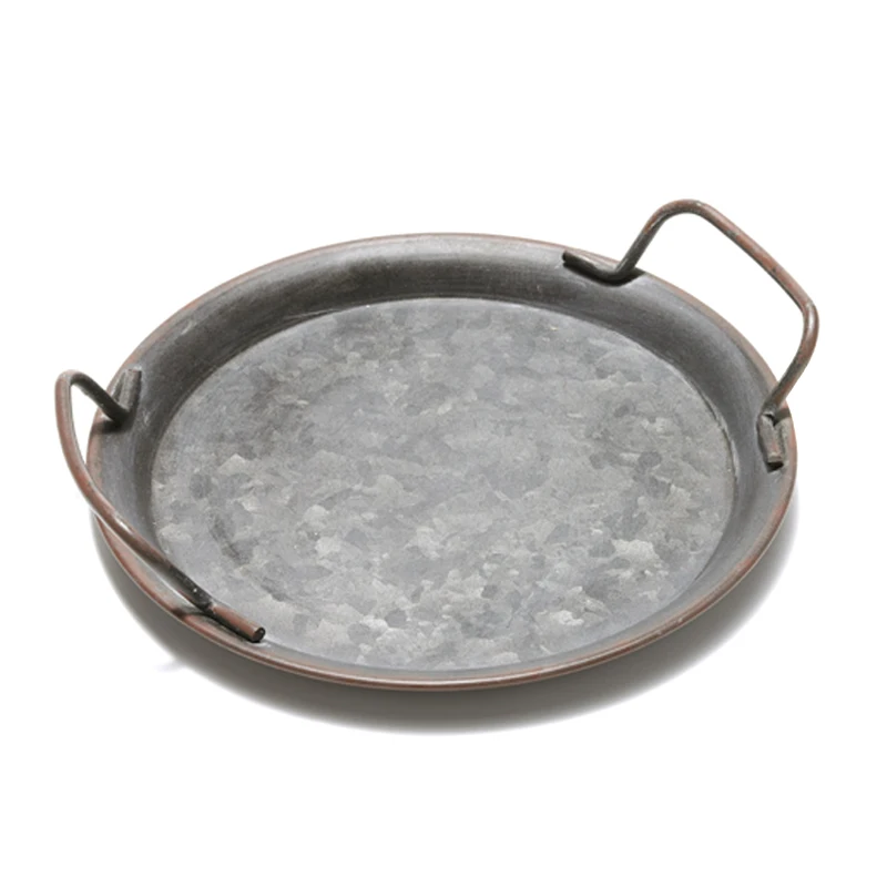 Vintage Style Metal Serving Tray Basket French Country Dishes Shabby Rustic Home KSI999 |