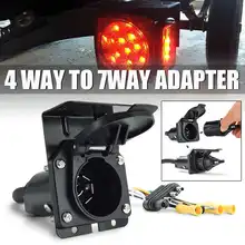 4-полосная плоский до 7 способ круглое отверстие прицеп вилка адаптер для проводки разъем прицепное устройство штепсельная вилка с кронштейном набор