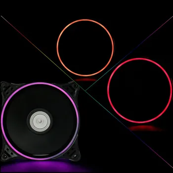 

RGB LED Quiet Computer Case PC Cooling Fan 120mm Light Bar Remote Control LOT