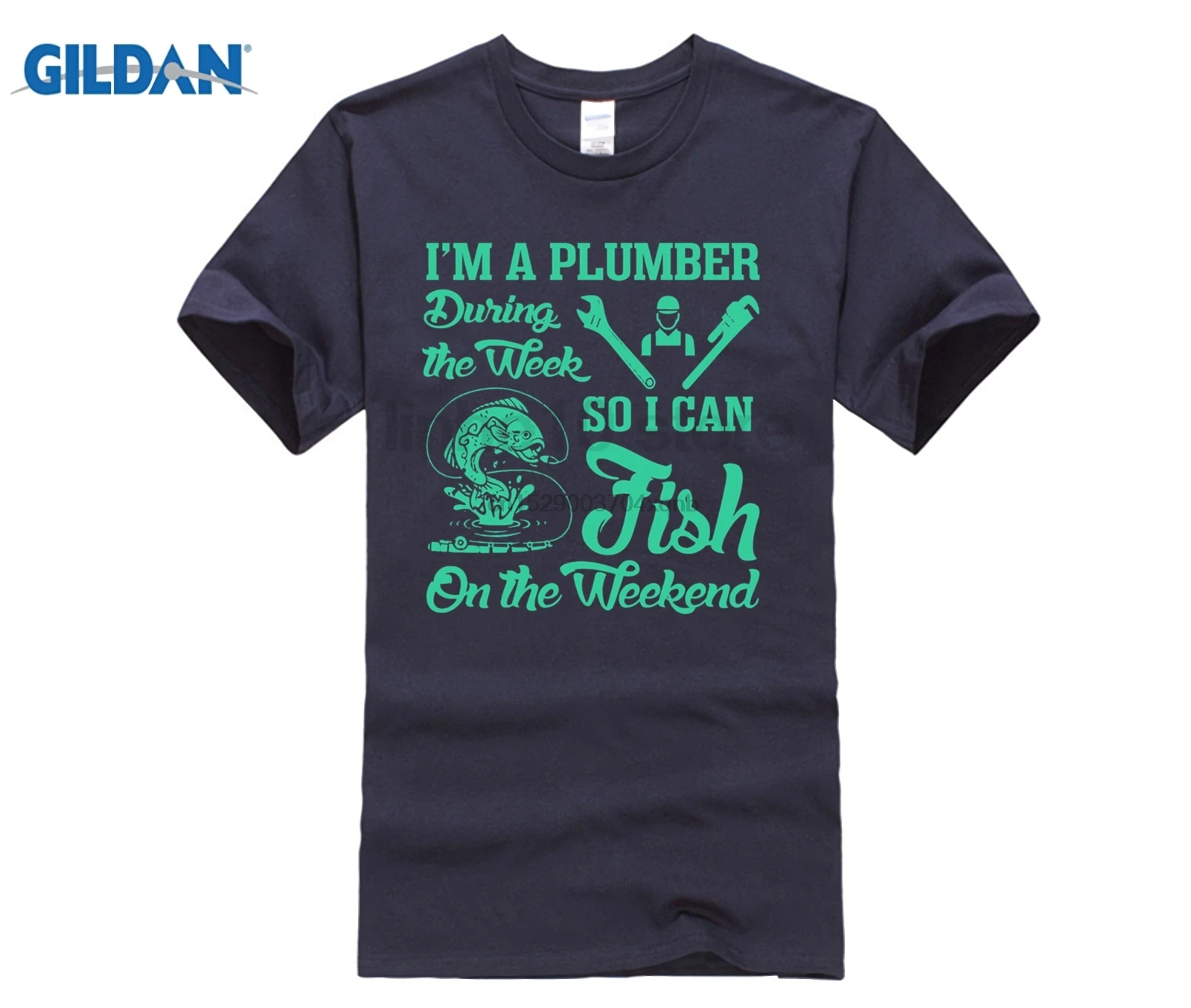 Пользовательская футболка сантехник подарок так что я могу рыбачить на выходные