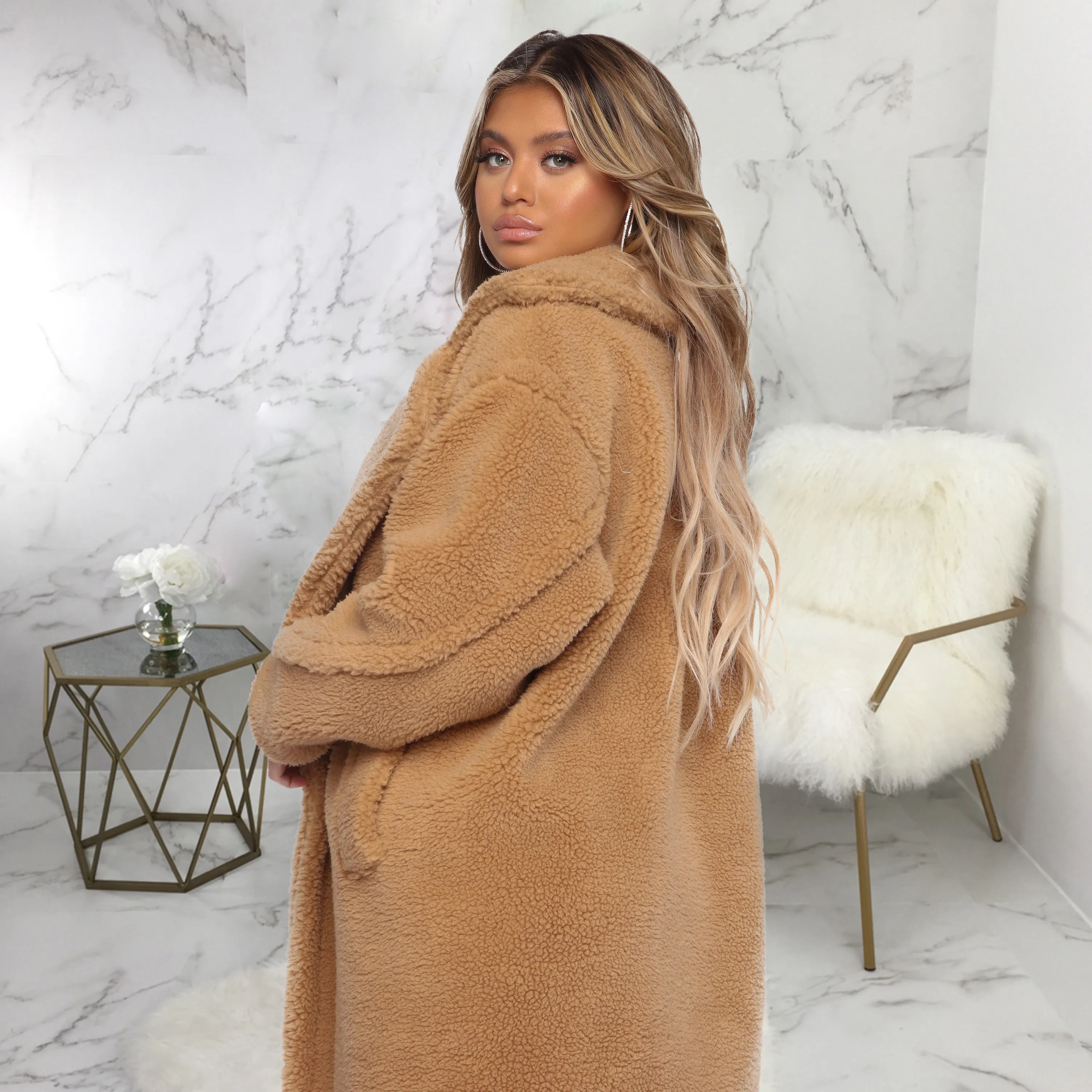 Wjustforu New Wool Long Blend Coat Women Long Sleeve Turn-down Collar Outwear Jacket Casual Autumn Winter Elegant Overcoat Slim