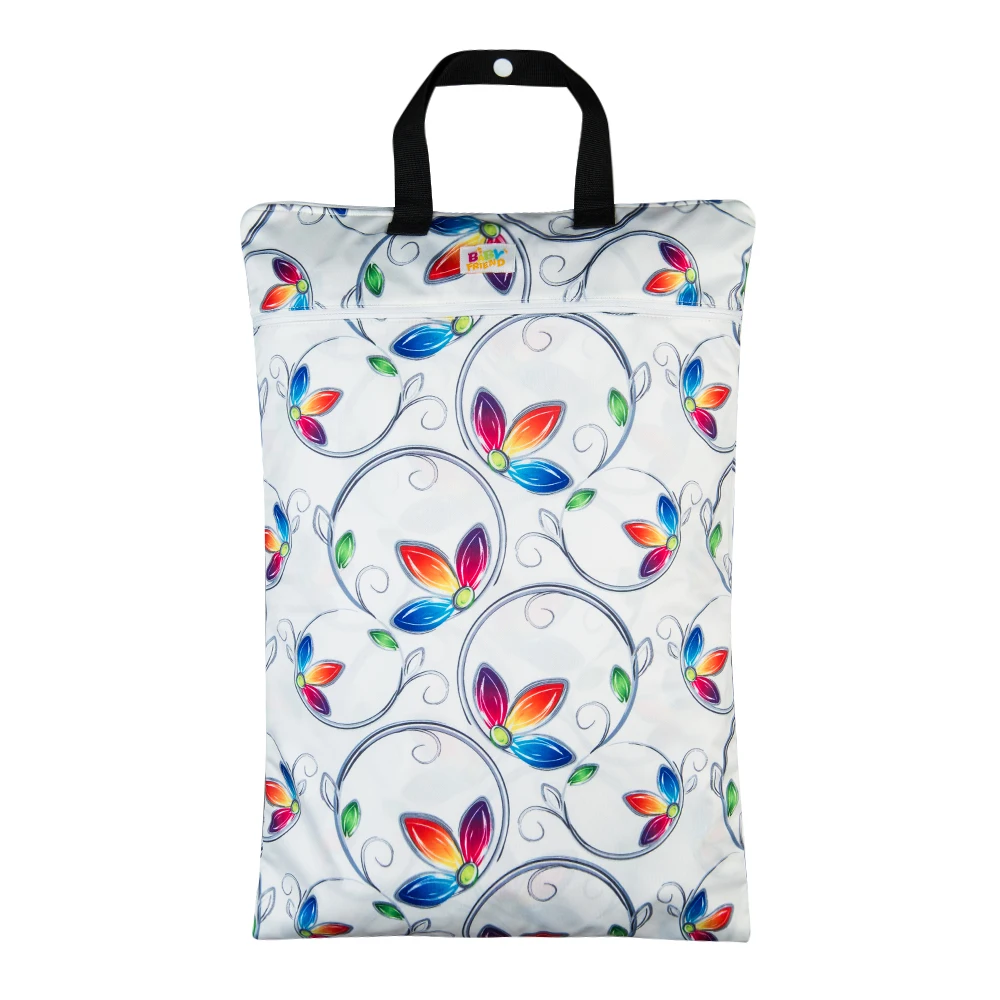 Babyfriend многоразовая Влажная и сухая тканевая сумка для подгузников большая тканевая сумка для мокрых подгузников переносная сумка для мам размер 35x50 см