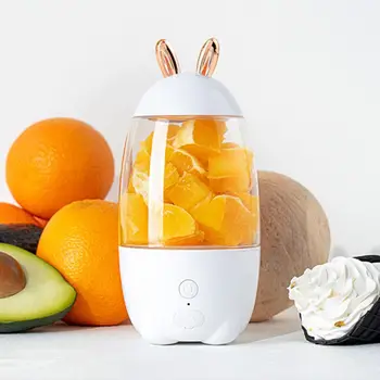 

330ml Portable Mini USB Rechargeable Electric Juicer Bottle Cup Fruit Blender Mixer Rabbit Shape Extractor